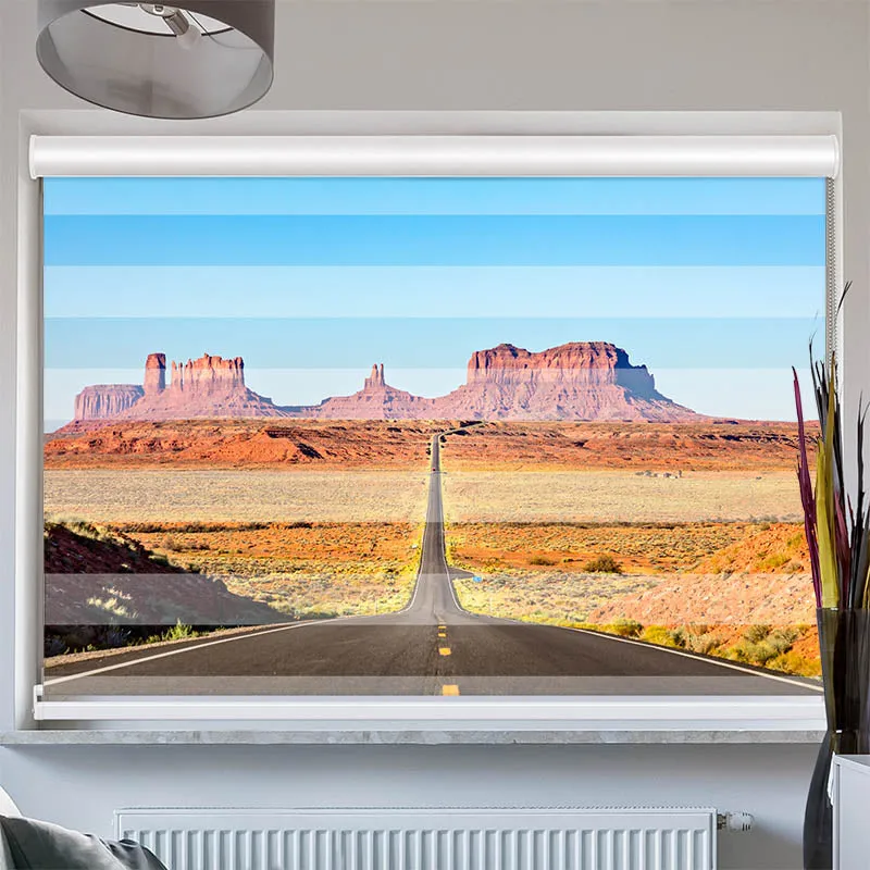 Doppelrollo mit Kassette "Route 66 Monument Valley"