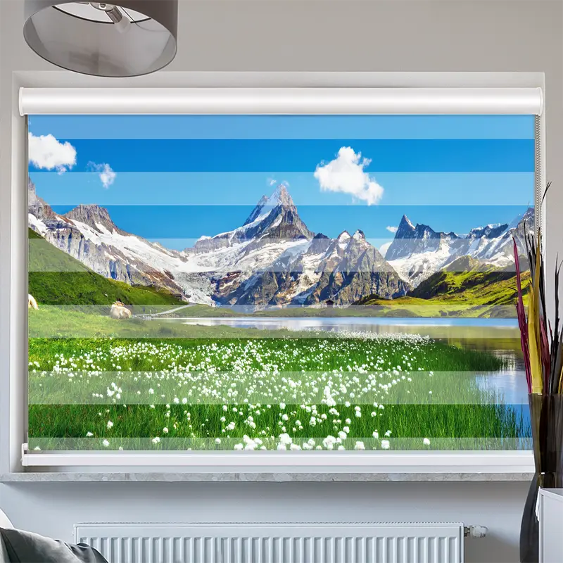 Doppelrollo mit Kassette "Schweizer Alpen Bachalpsee"