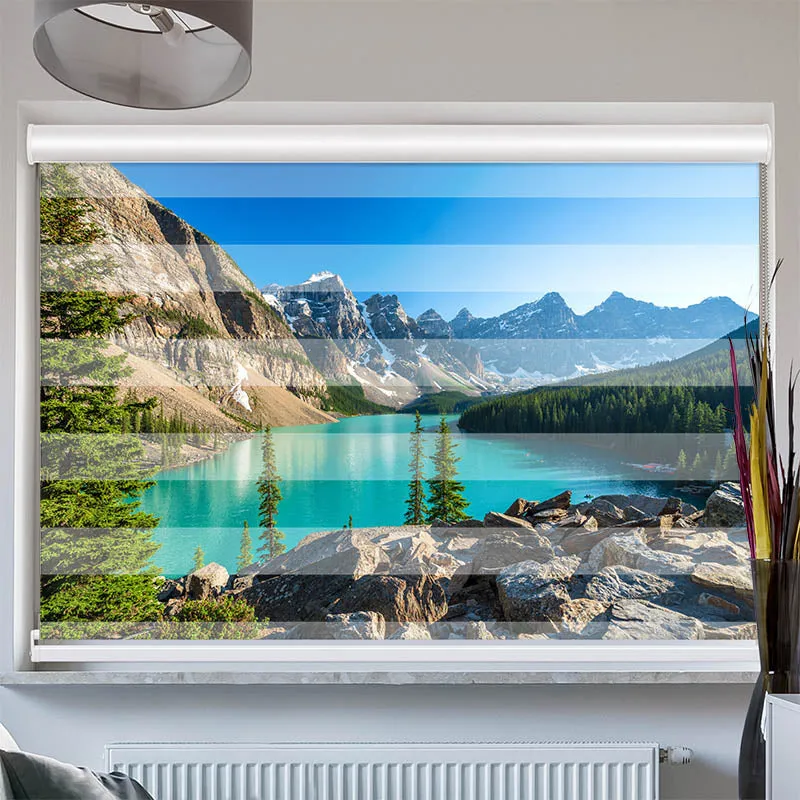 Doppelrollo mit Kassette "Rocky Mountains Canada"