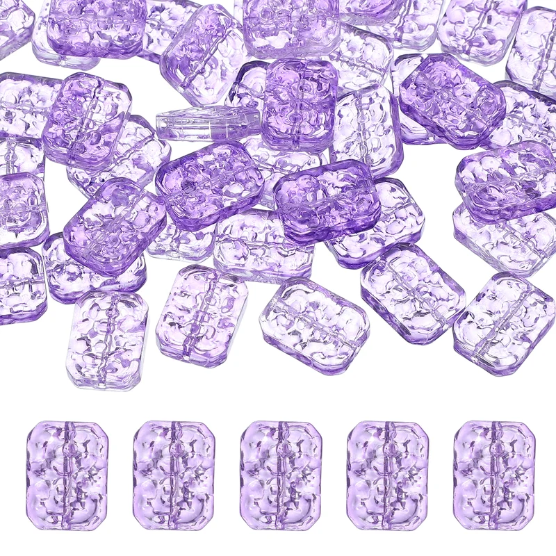 30 Pcs Faceted Crystal Beads for Jewelry Making, Glass Loose Beads, Purple