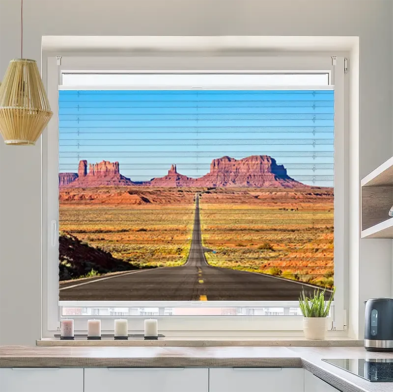 Plissee Motiv "Route 66 Monument Valley"