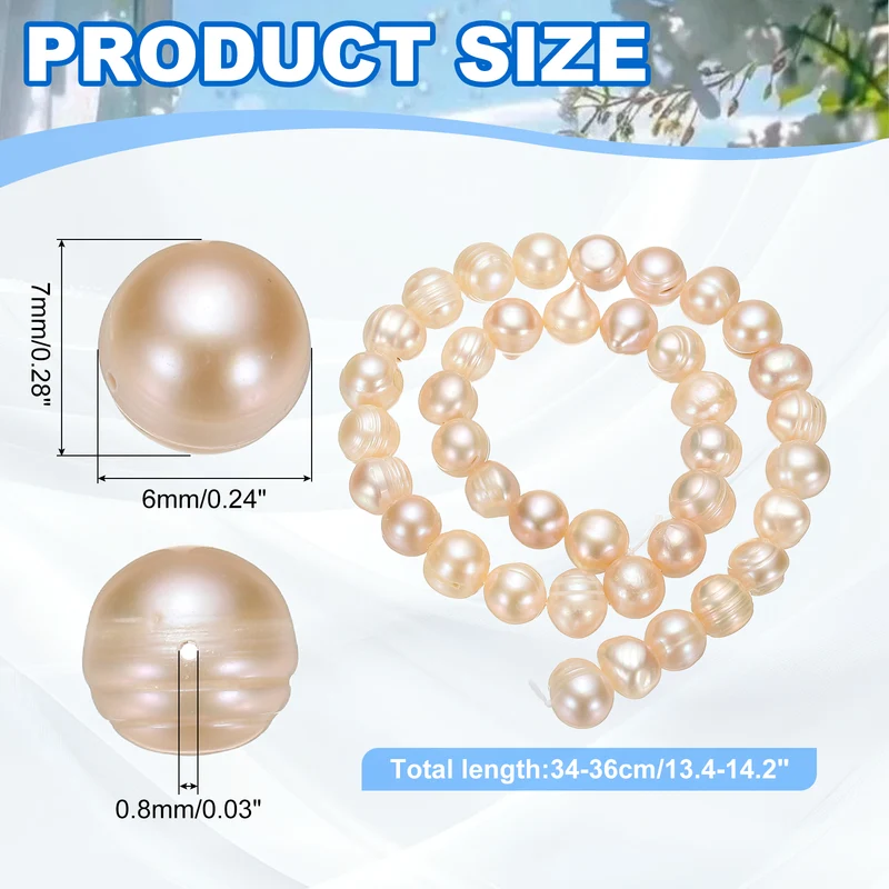 Freshwater Pearl Beads, 6-7mm Potato Shape Pearl String, Pink