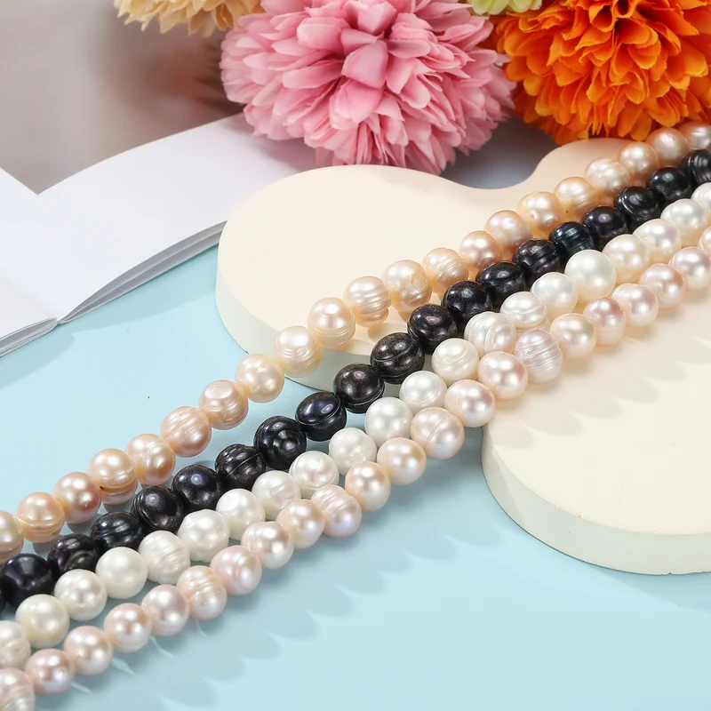 Freshwater Pearl Beads, 6-7mm Potato Shape Pearl String, Pink