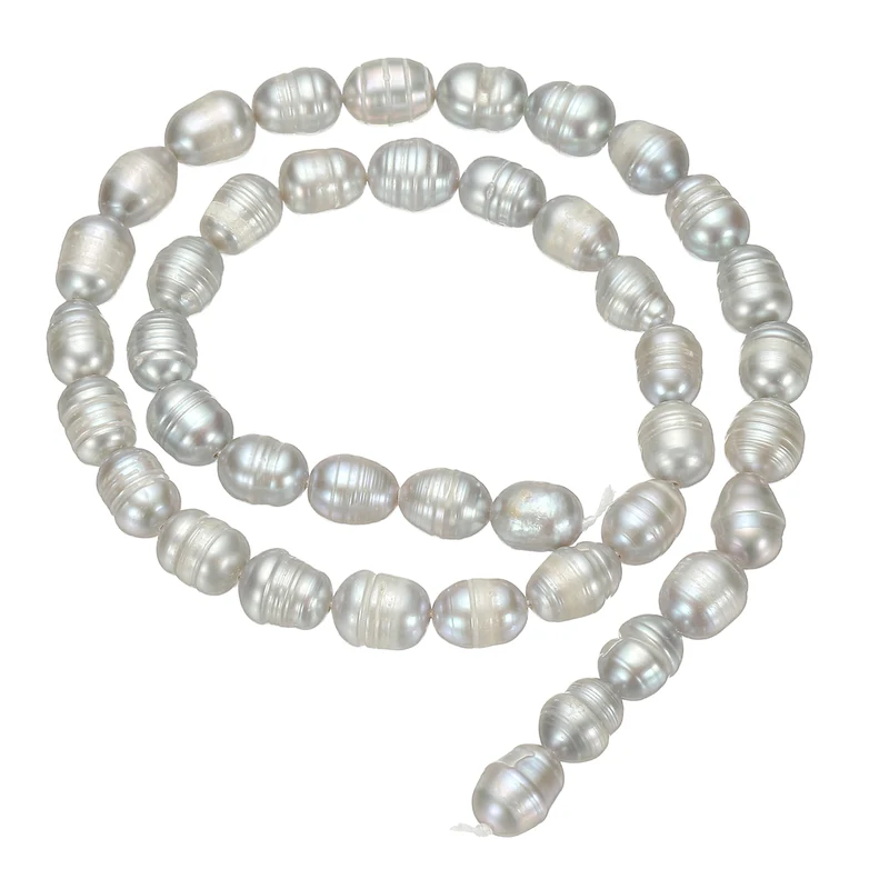 Freshwater Pearl Beads, 4-5mm Rice Shape Pearl String, Dark Gray