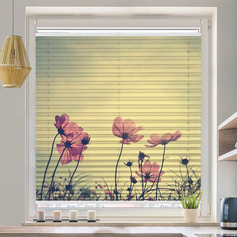 Plissee Motiv "Vintage Blumen"