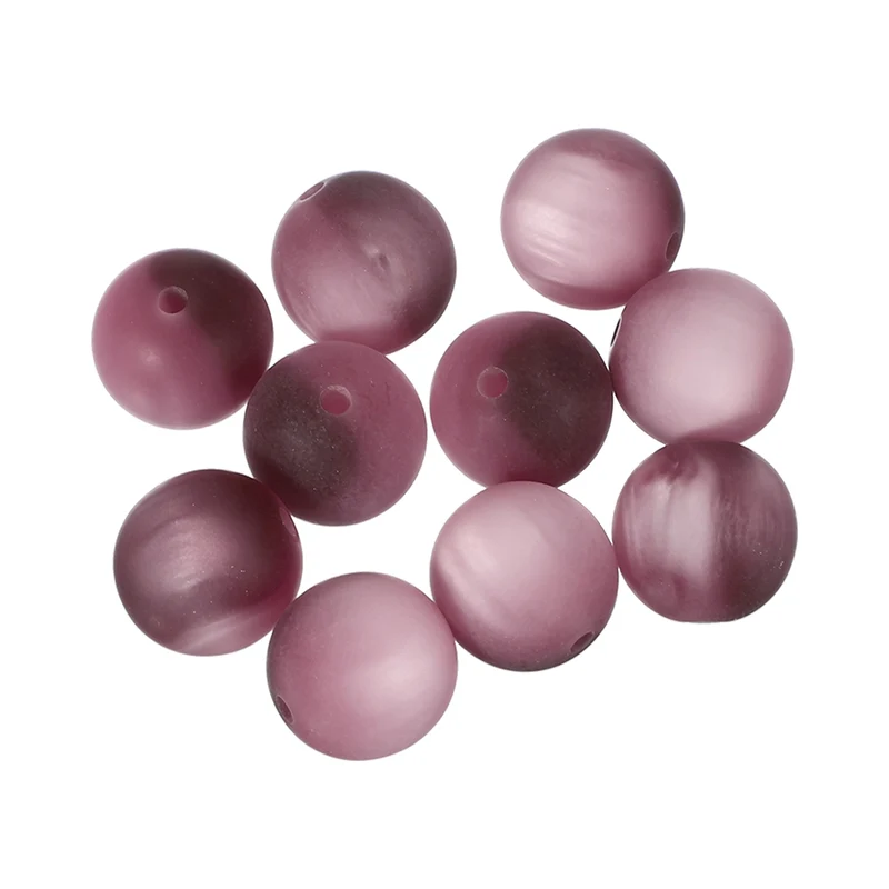 10 Pcs Acrylic Round Beads, 16mm Loose Beads for Jewelry Making, Dark Red