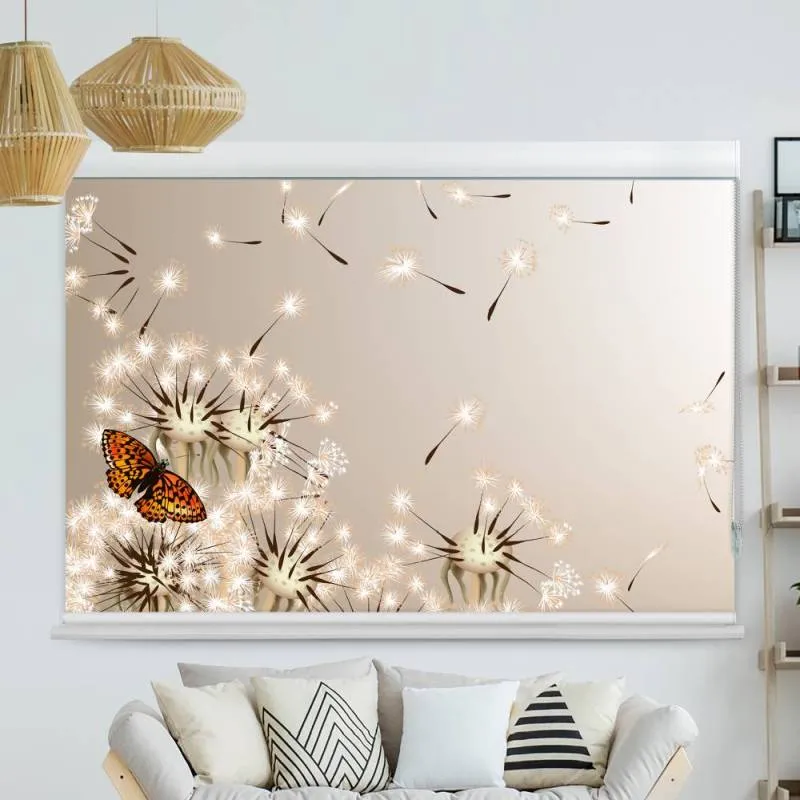 Kassettenrollo Motiv "Pusteblume Schmetterling" | bis B 420 x H 420 cm