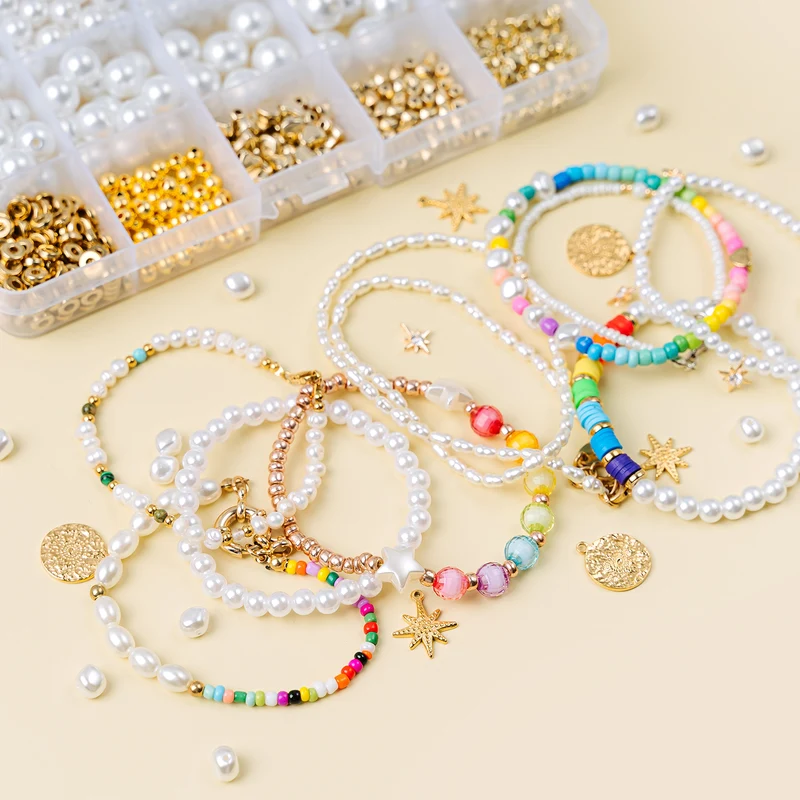100 Pcs 7-8mm 0.8mm Hole Oval Shape Freshwater Pearl Beads,White