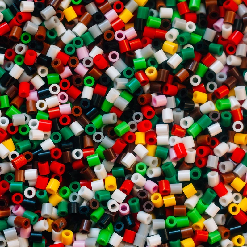Straw Tube Beads, 70 g 3D Plastic Beads for Crystal Mud Red