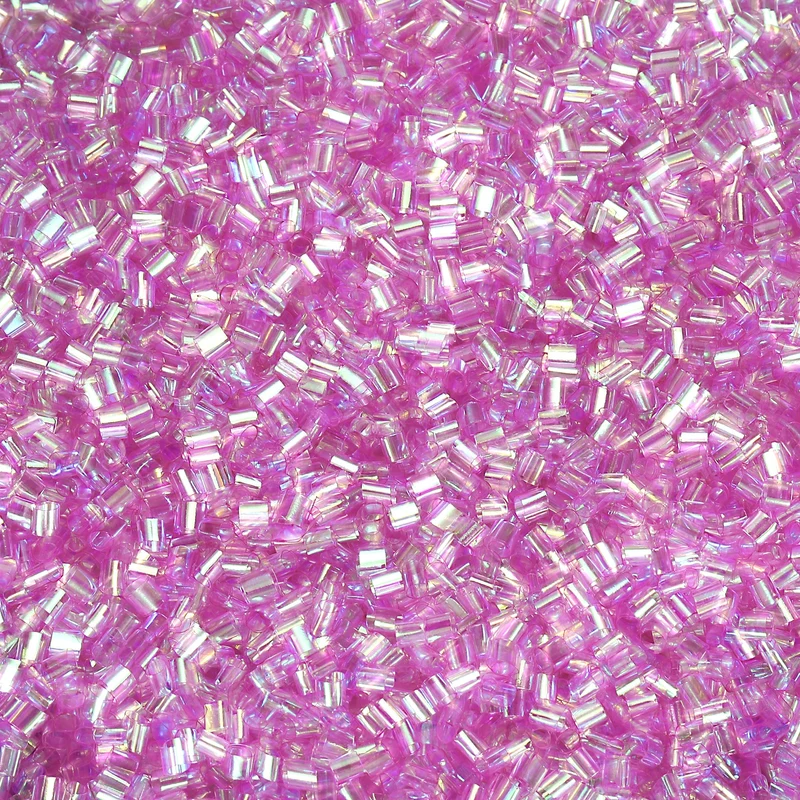 Straw Tube Beads, 150 g 3D Plastic Beads for Crystal Mud Fantasy Dark Pink