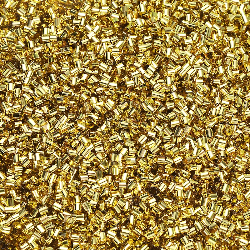 Straw Tube Beads, 70 g 3D Plastic Beads for Crystal Mud Gold