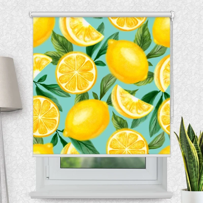Motivrollo 'Zitronen Muster' | Bis B 430 x H 440 cm