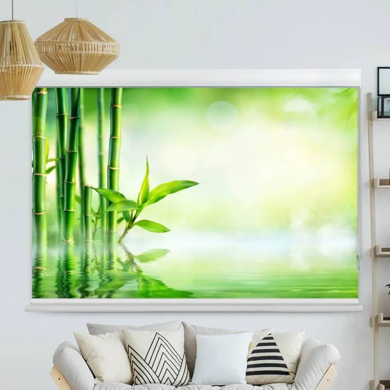 Kassettenrollo Motiv "Bambus Wasser" | bis B 420 x H 420 cm