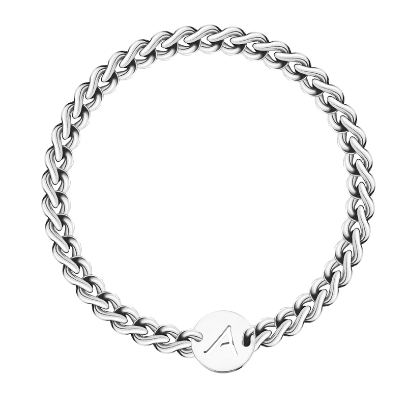 6 Pcs Letter Link Charm, Alphabet Pendant Connector, Silver Letter L