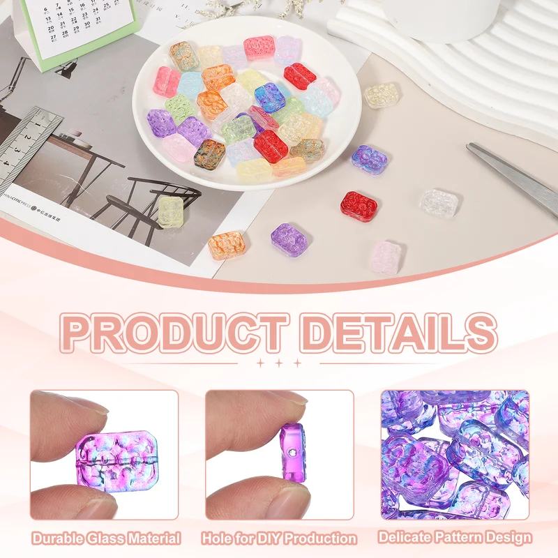 30Pcs Faceted Crystal Beads for Jewelry Making Glass Loose Beads Dark Purple