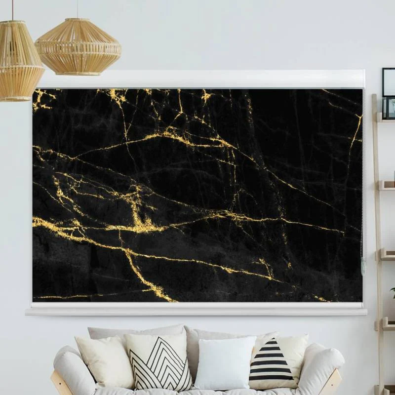 Kassettenrollo Motiv "Schwarz Goldener Hintergrund" | bis B 420 x H 420 cm