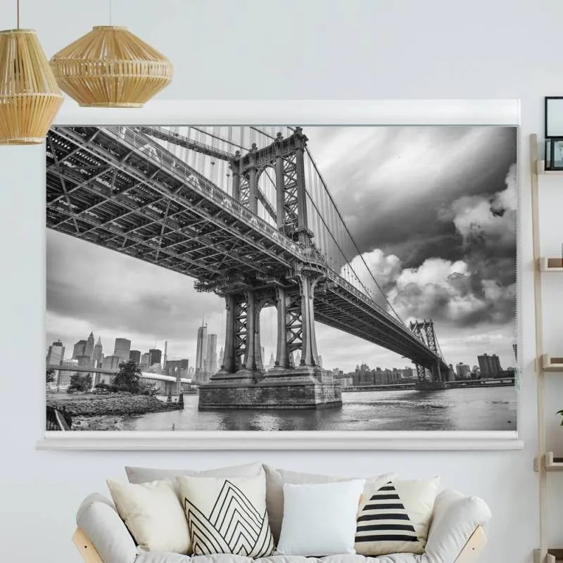 Kassettenrollo Motiv "Brooklyn Bridge" | bis B 420 x H 420 cm
