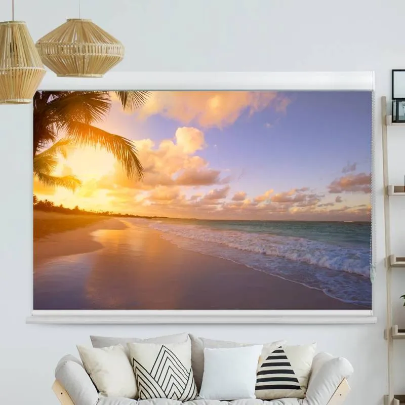Kassettenrollo Motiv "Sonnenuntergang Meer" | bis B 420 x H 420 cm