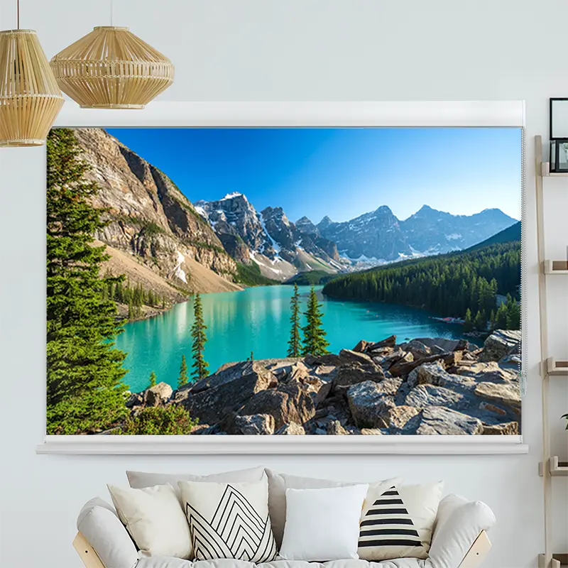 Kassettenrollo Motiv "Rocky Mountains Canada" | bis B 420 x H 420 cm