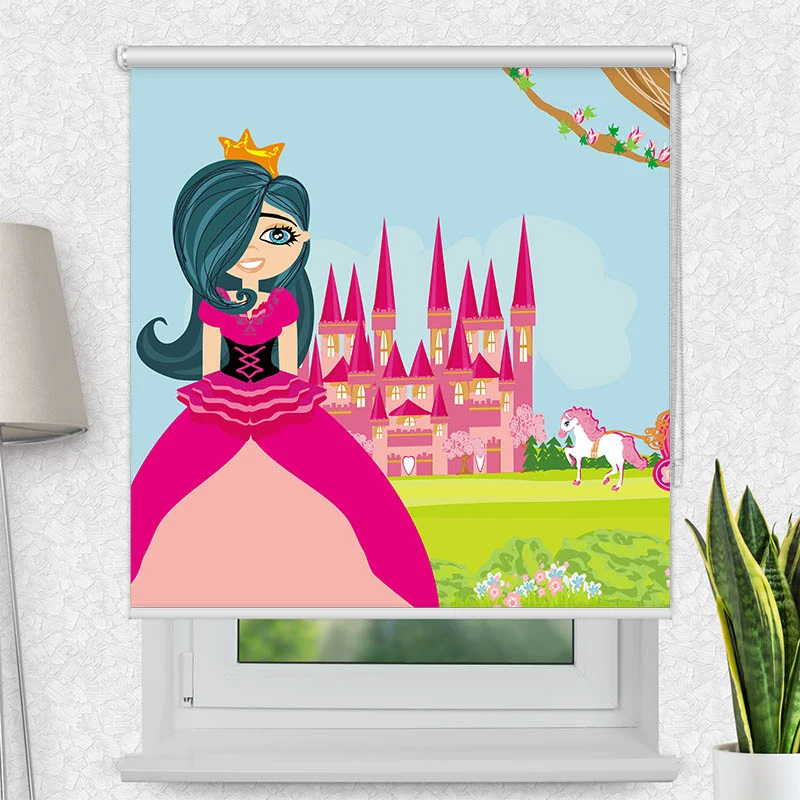 Motivrollo 'Prinzessin Vor dem Schloss' | Bis B 430 x H 440 cm