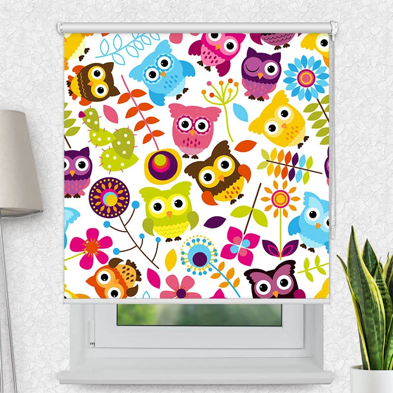 Motivrollo 'Eulen Grafik' | Bis B 430 x H 440 cm