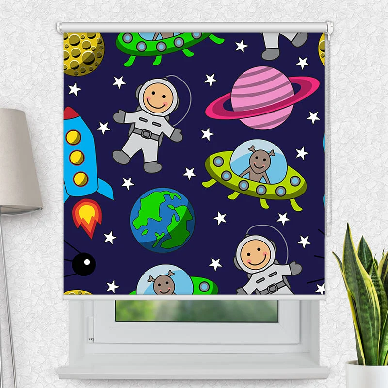 Motivrollo 'Astronauten im Weltraum' | Bis B 430 x H 440 cm