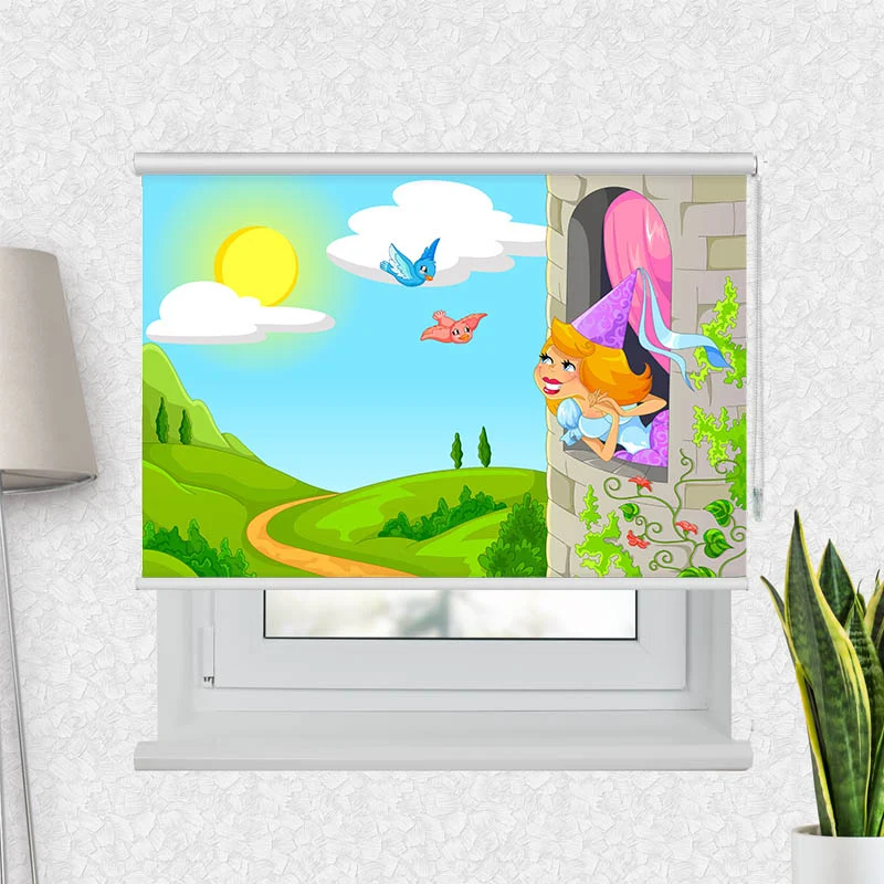 Motivrollo 'Prinzessin im Turm' | Bis B 430 x H 440 cm