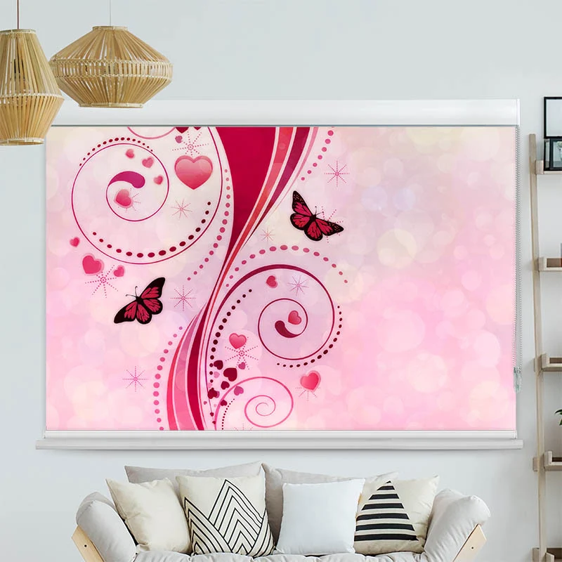 Kassettenrollo Motiv "Schmetterlinge Grafik" | bis B 420 x H 420 cm