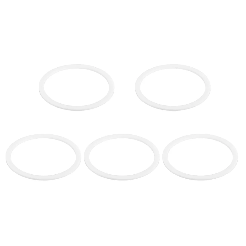 M65 PTFE Flat Washer, 5 Pcs 65x75x2mm O-Ring Sealing Gasket, White