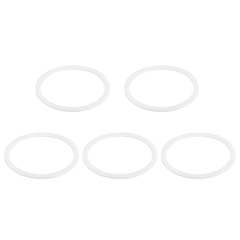 M60 PTFE Flat Washer, 5 Pcs 60x70x2mm O-Ring Sealing Gasket, White