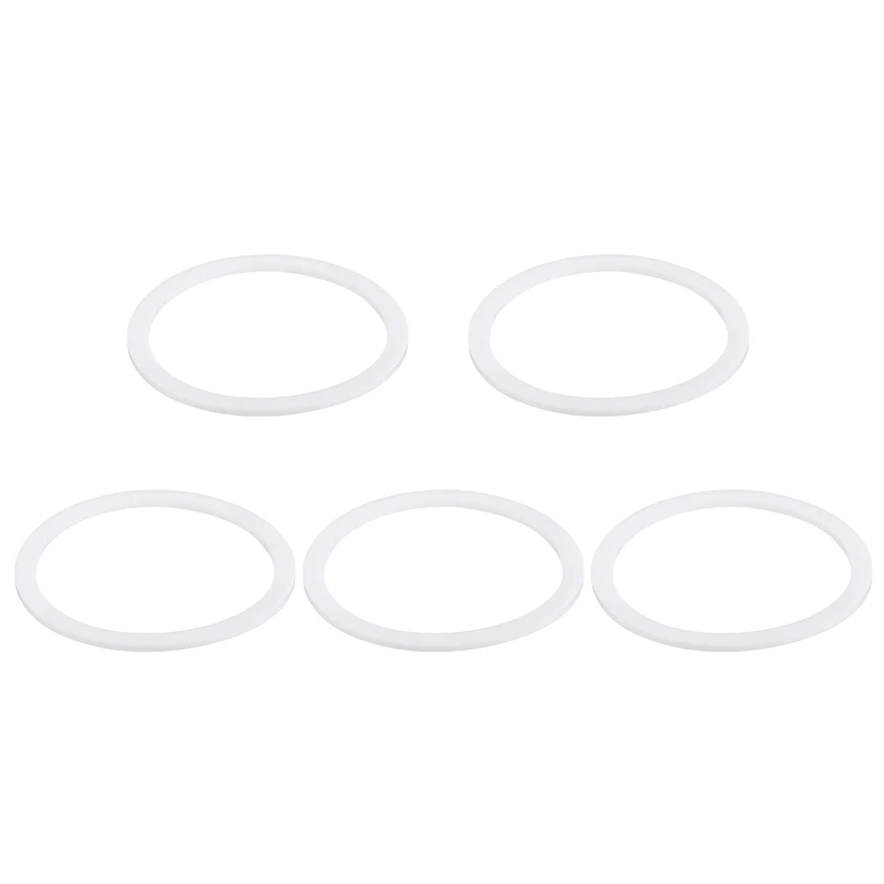 M55 PTFE Flat Washer, 5 Pcs 55x65x2mm O-Ring Sealing Gasket, White