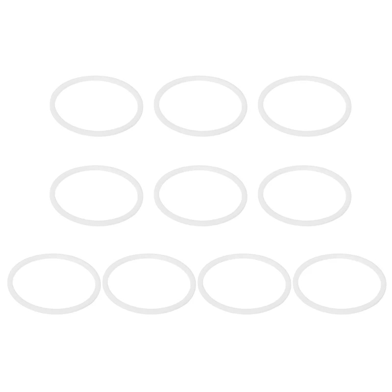 M40 PTFE Flat Washer, 10 Pcs 40x45x1.5mm O-Ring Sealing Gasket, White