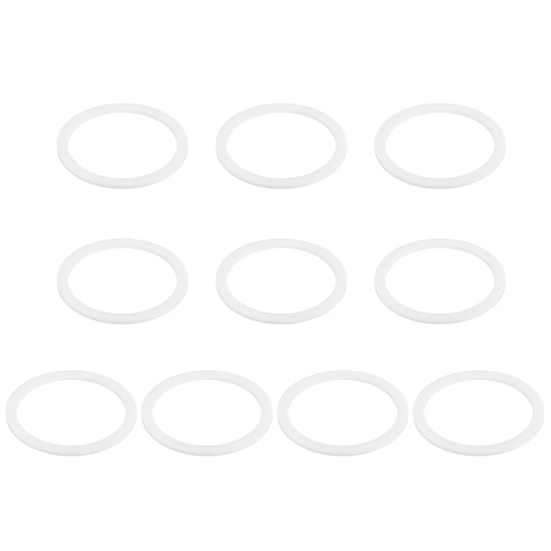 M50 PTFE Flat Washer, 10 Pcs 50x60x2mm O-Ring Sealing Gasket, White