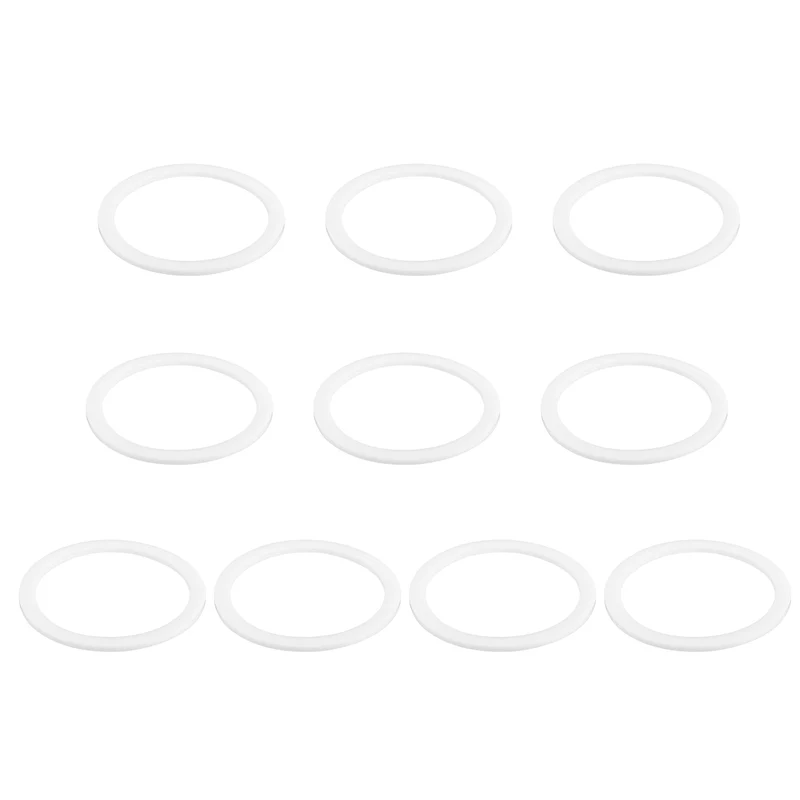 M47 PTFE Flat Washer, 10 Pcs 47x57x2mm O-Ring Sealing Gasket, White