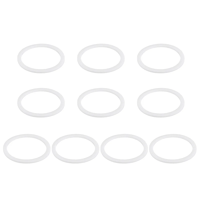 M42 PTFE Flat Washer, 10 Pcs 42x50x2mm O-Ring Sealing Gasket, White