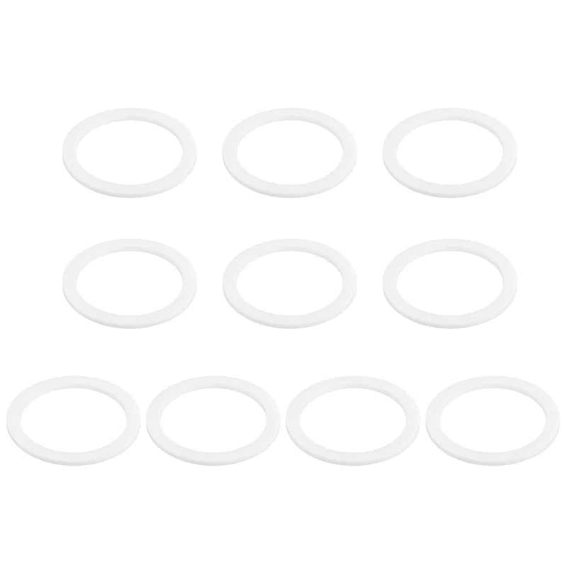 M38 PTFE Flat Washer, 10 Pcs 38x48x2mm O-Ring Sealing Gasket, White