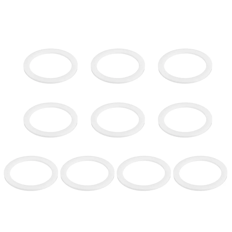 M35 PTFE Flat Washer, 10 Pcs 35x45x2mm O-Ring Sealing Gasket, White