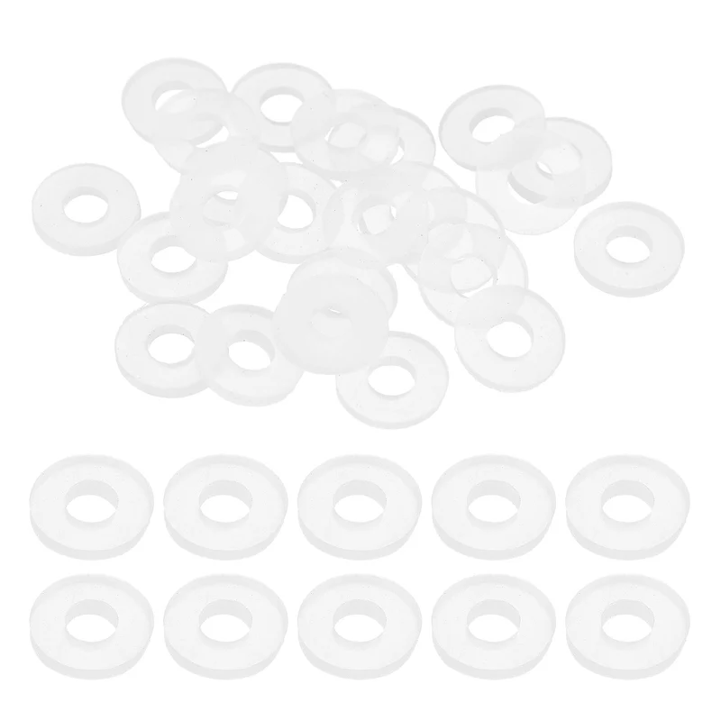 25Pcs M5 Silicone Flat Washer 5mm ID 10mm OD 1.5mm Thick O Sealing Ring