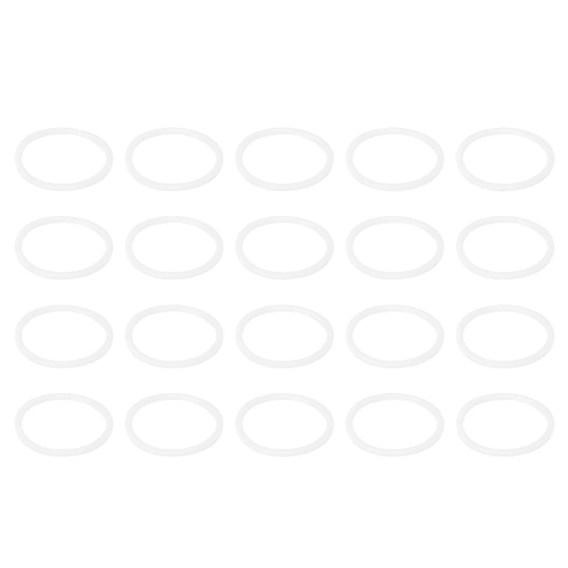 M30 PTFE Flat Washer, 30 Pcs 30x35x1.5mm O-Ring Sealing Gasket, White