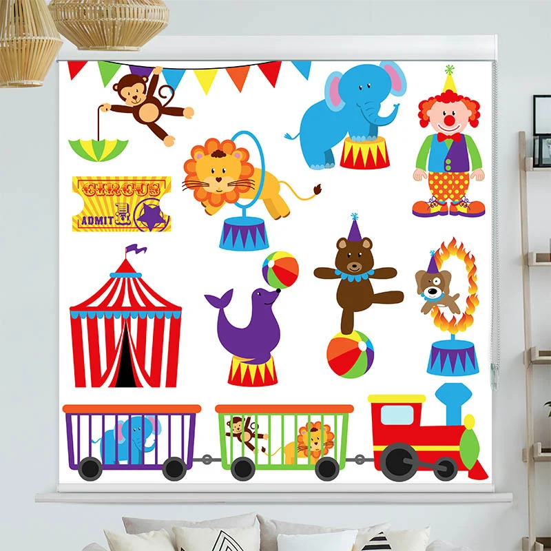 Kassettenrollo Motiv "Zirkus" | bis B 420 x H 420 cm