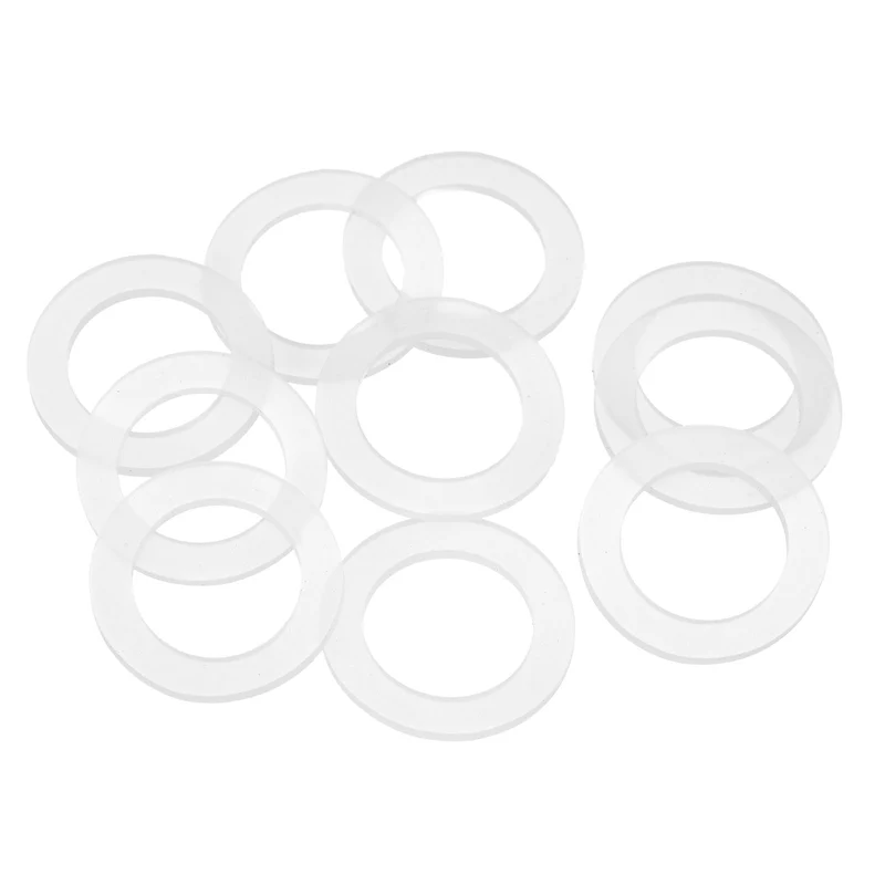 10Pcs M20 Silicone Flat Washer 20mm ID 30mm OD 2mm Thick O Sealing Ring