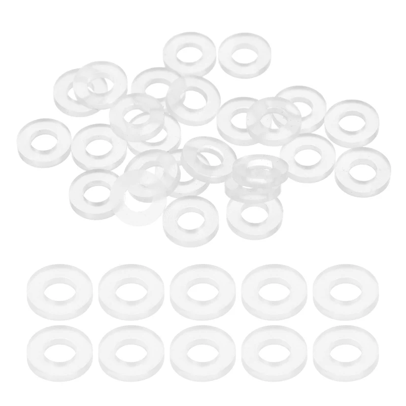 25Pcs M4 Silicone Flat Washer 4mm ID 8mm OD 1.5mm Thick O Sealing Ring