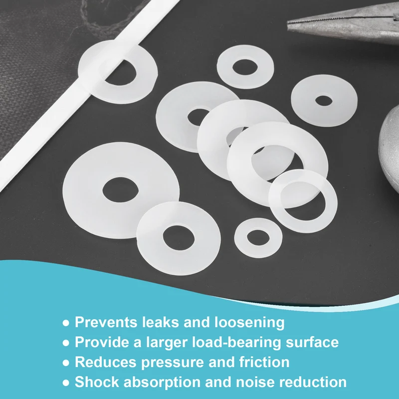 25Pcs M2 Silicone Flat Washer 2mm ID 6mm OD 1mm Thick O Sealing Ring