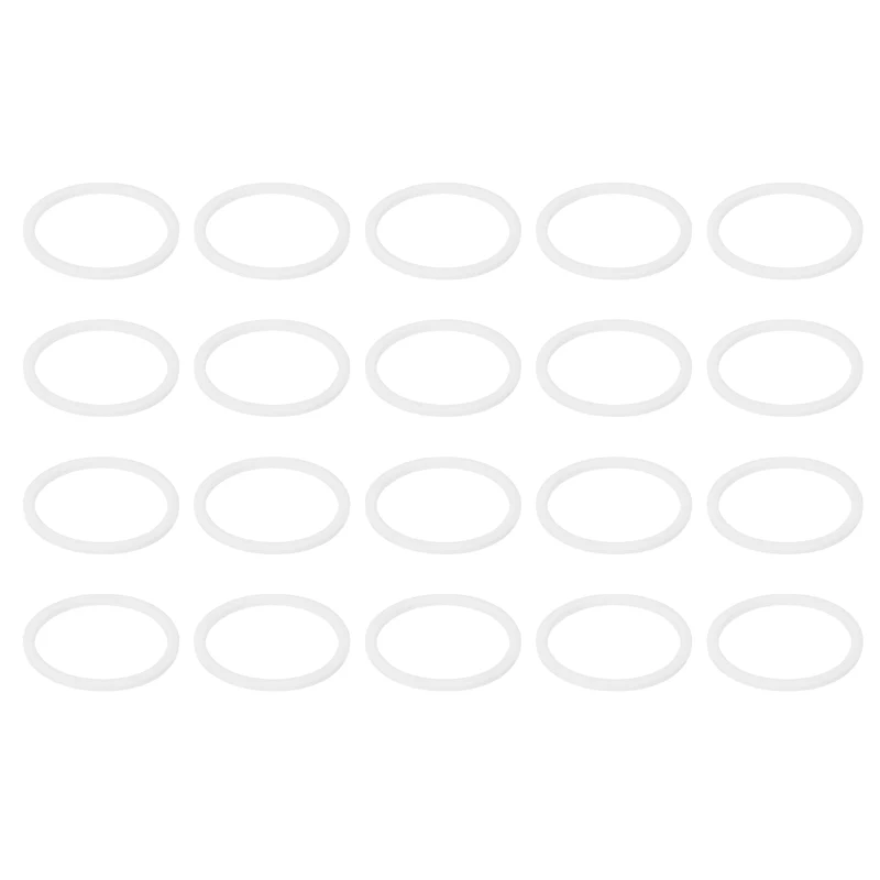 M27 PTFE Flat Washer, 30 Pcs 27x32x1.5mm O-Ring Sealing Gasket, White