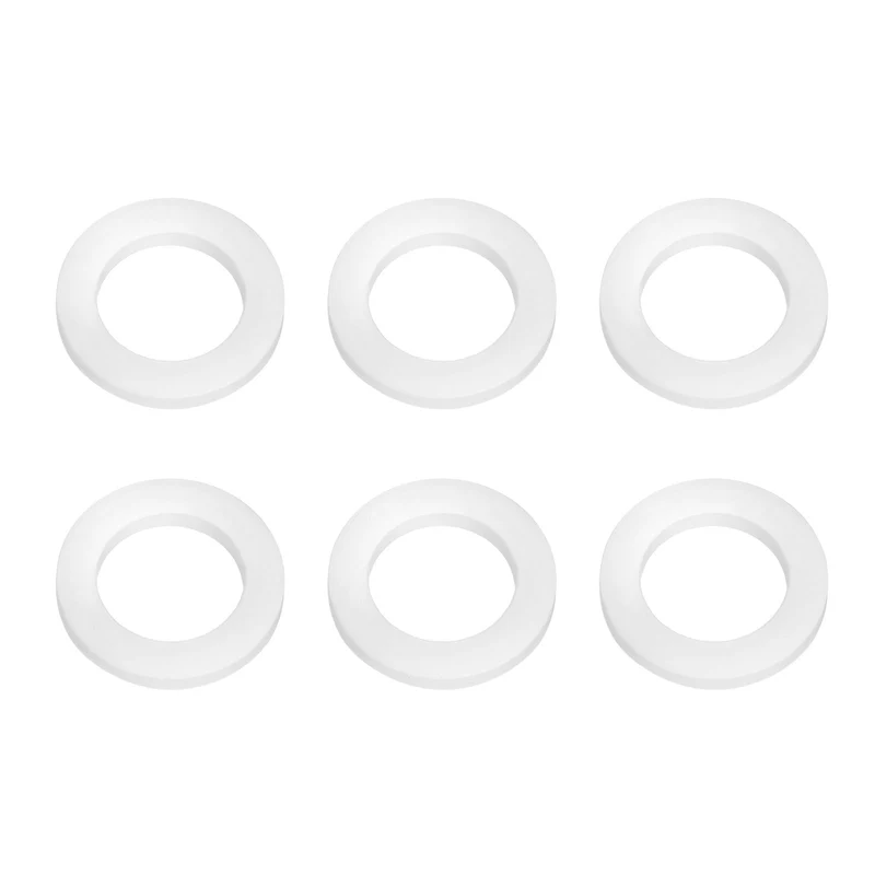 6Pcs Silicone Flat Washer DN20 3/4" Gasket Sealing O Rings, White