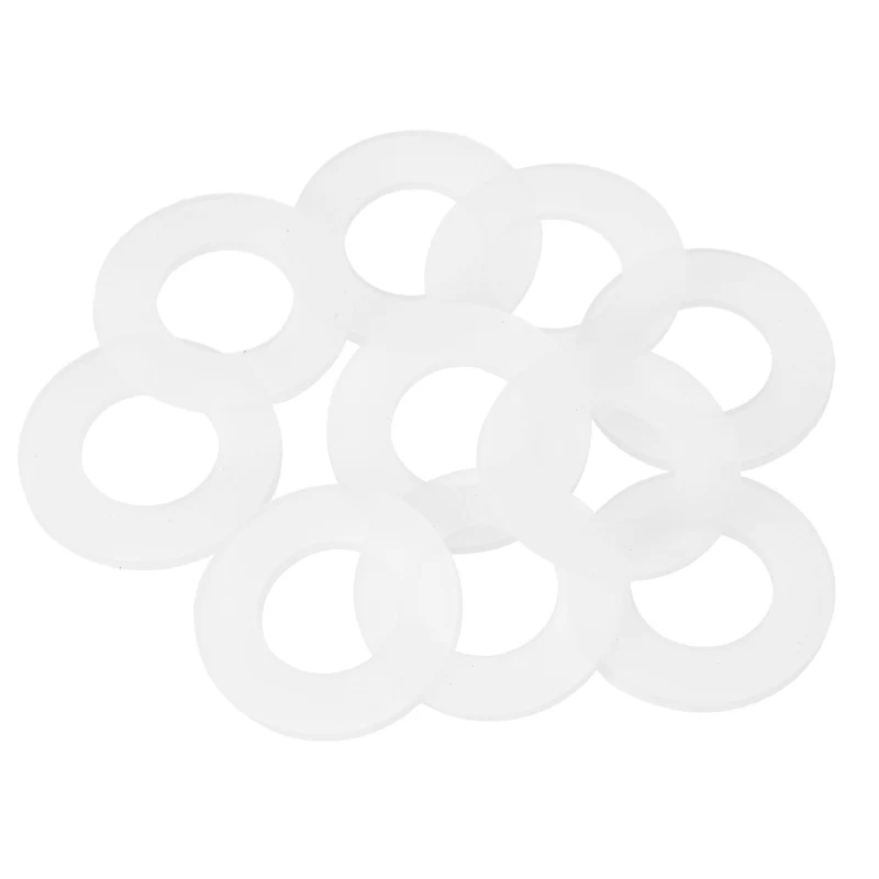 10Pcs M16 Silicone Flat Washer 16mm ID 30mm OD 2mm Thick O Sealing Ring
