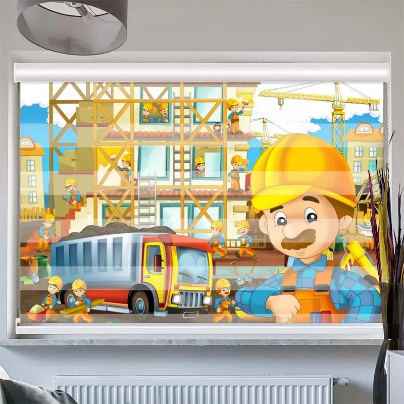 Doppelrollo mit Kassette "Baustelle"