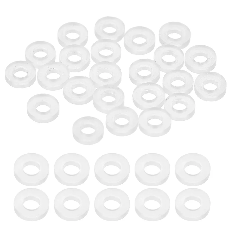 25Pcs M2 Silicone Flat Washer 2mm ID 4mm OD 1mm Thick O Sealing Ring