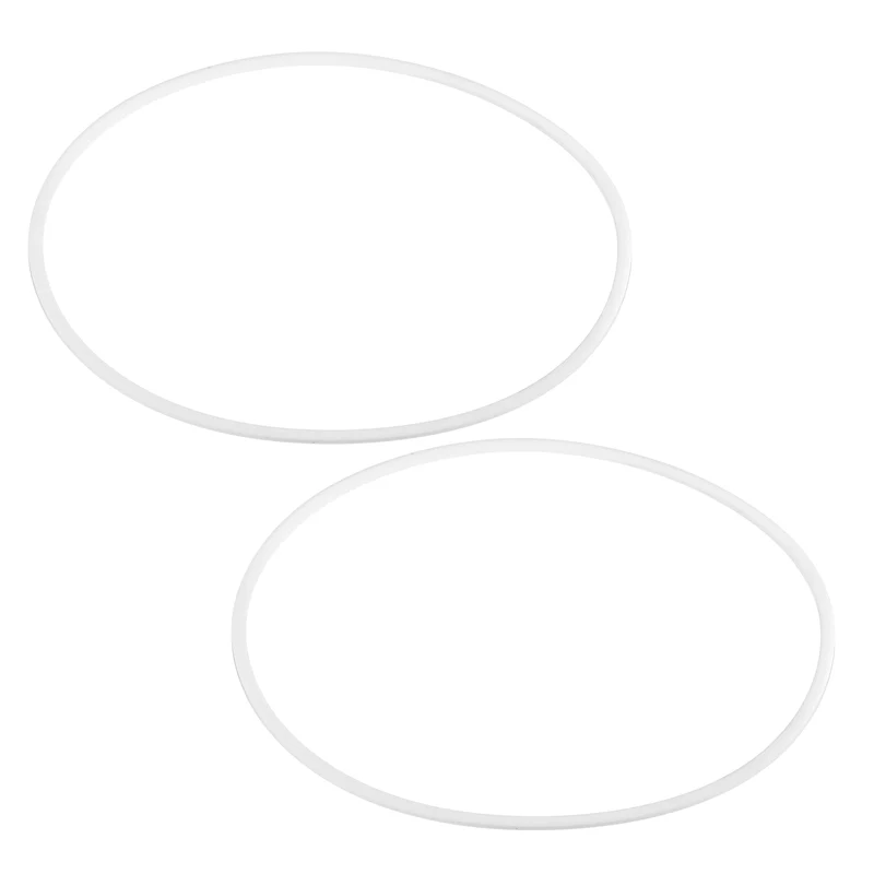 M190 PTFE Flat Washer, 2 Pcs 190x200x2mm O-Ring Sealing Gasket, White
