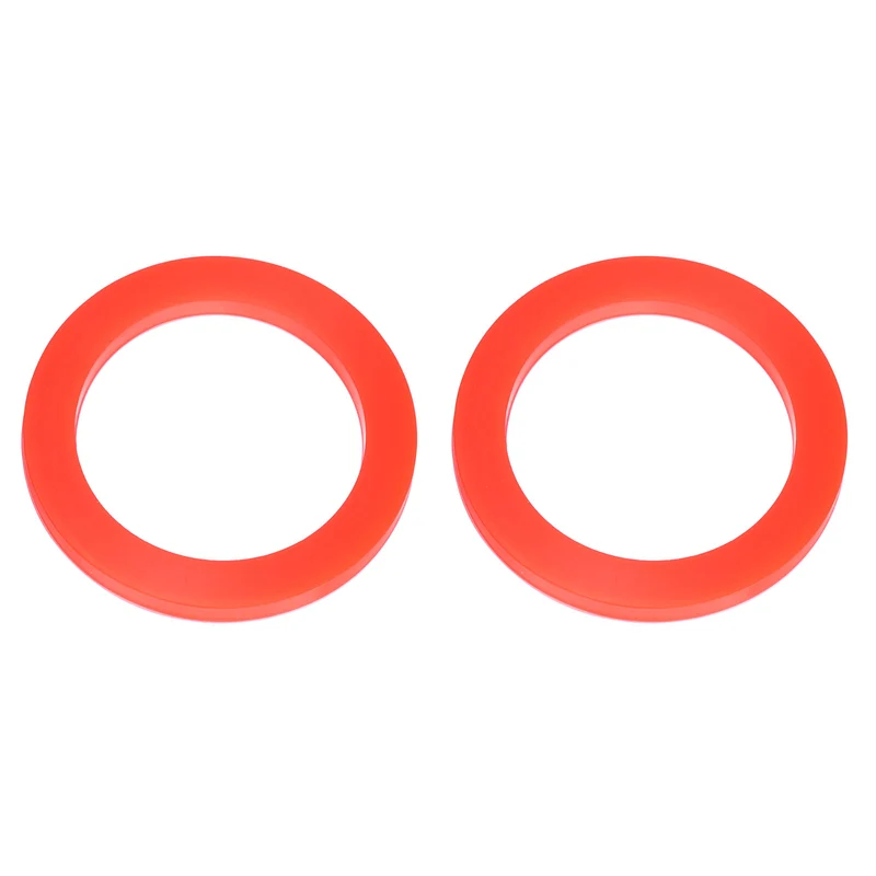 2Pcs Silicone Flat Washer DN65 2-1/2" Gasket Sealing O Rings, Red